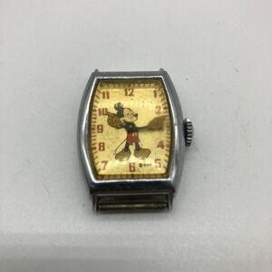 Vintage Mickey Mouse Watch Head US  2740 Manual Wind Disney Collectible As -Is
